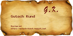 Gutsch Kund névjegykártya